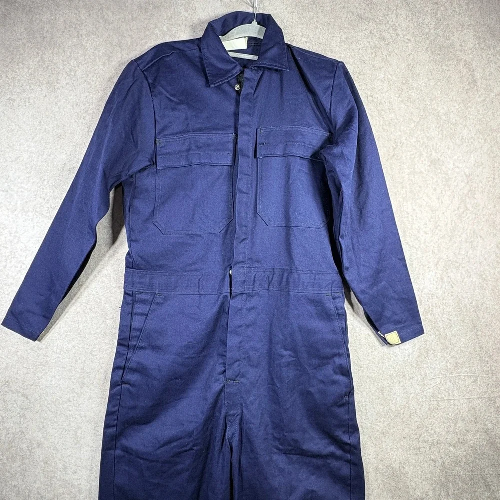 Vintage Safeguard America Overalls Mens S Blue Workwear Mechanic Michael Myers
